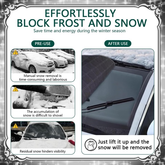 Car Windshield Cover Winter Snow Frost Guard Side Mirror Sun UV Shade Outdoor - Picture 8 of 8